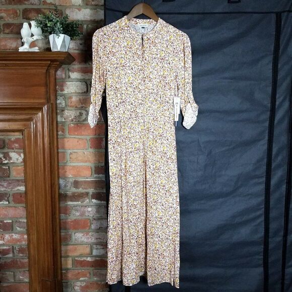 Court & Rowe Woodland Ditzy Floral Ivory Midi Shirtdress - Picture 5 of 9